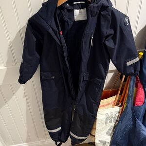 Kids Navy Blue Hooded snow suit